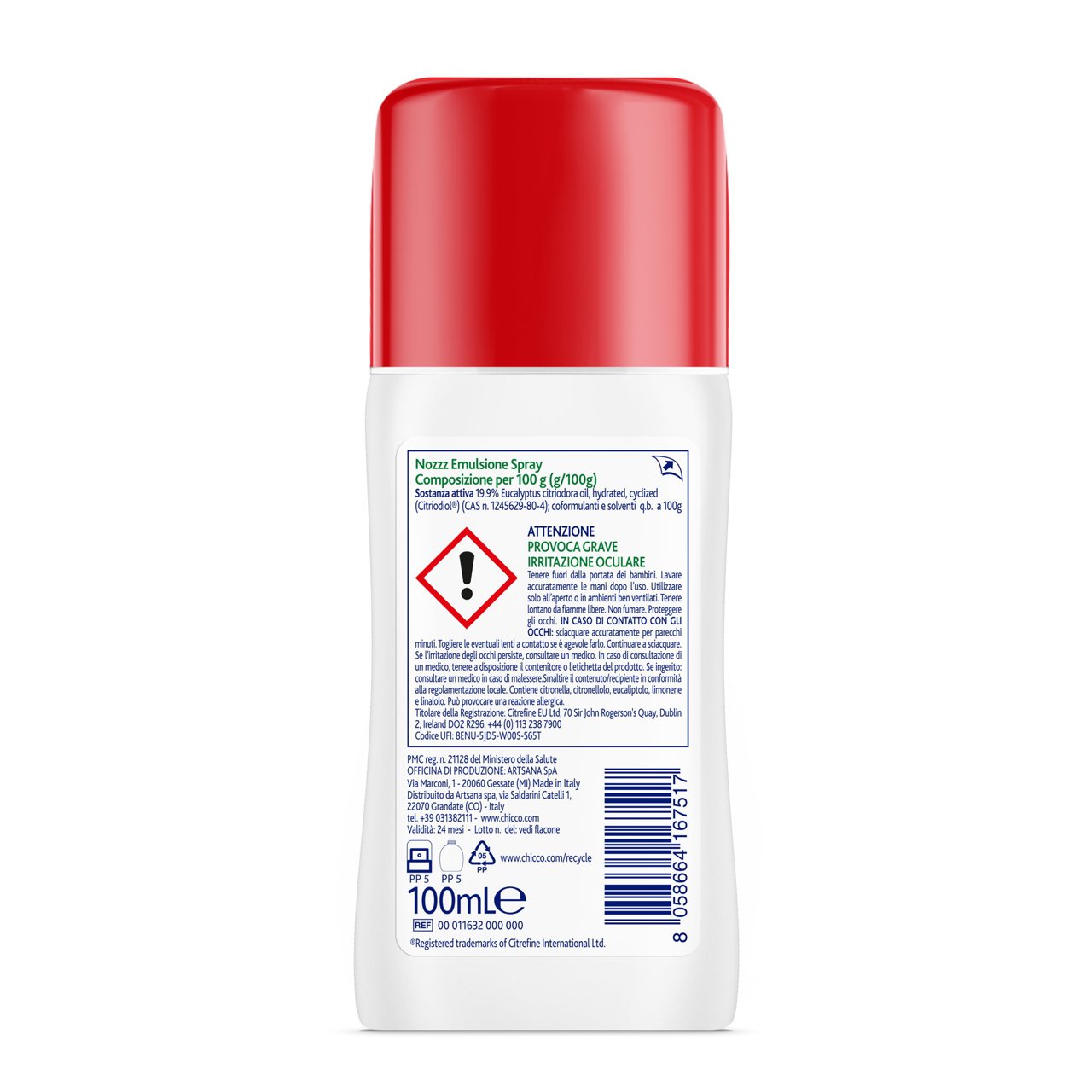 Emulsione spray insetto repellente Chicco Nozzz