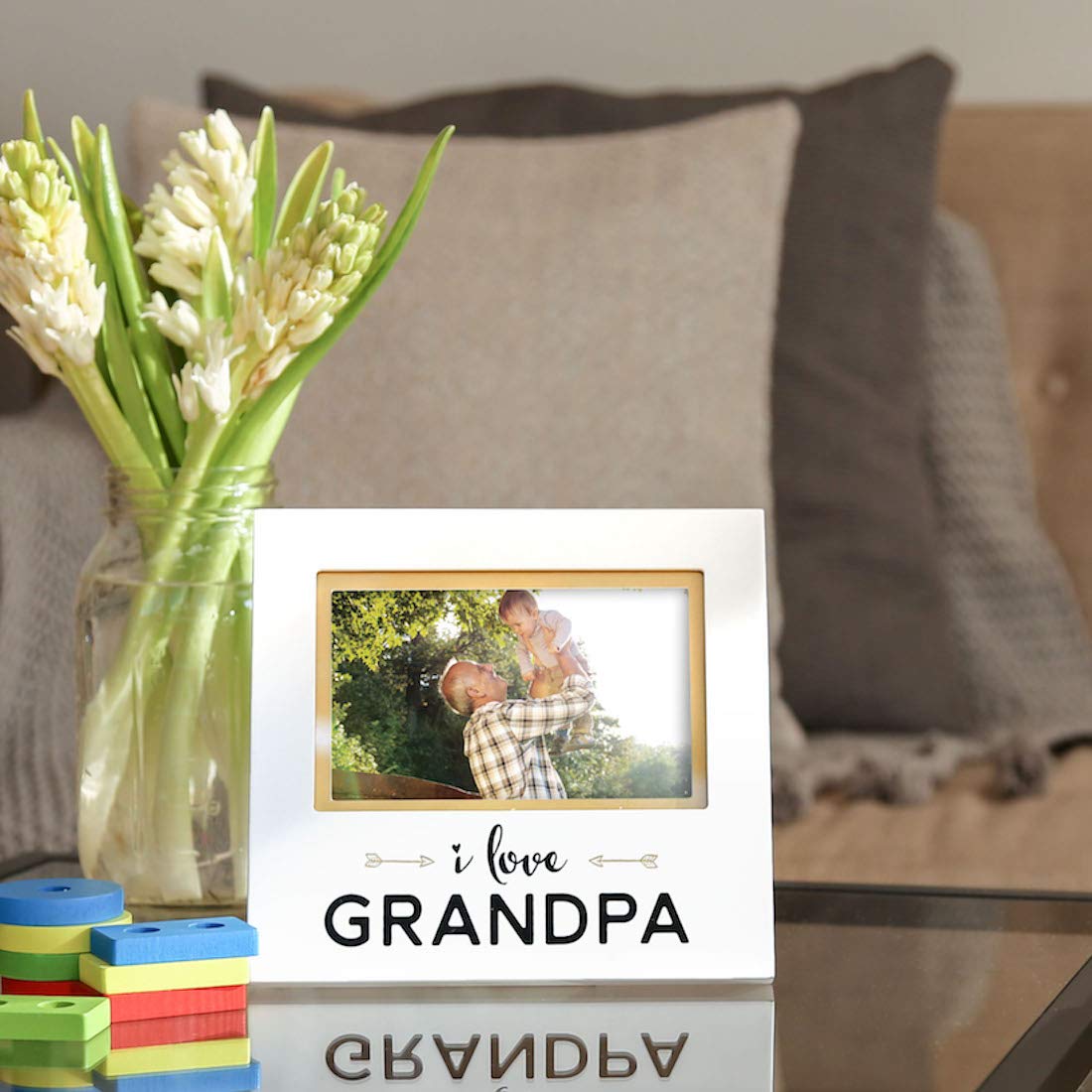 Cornice fotografica con scritta Pearhead I Love Grandpa per il nonno
