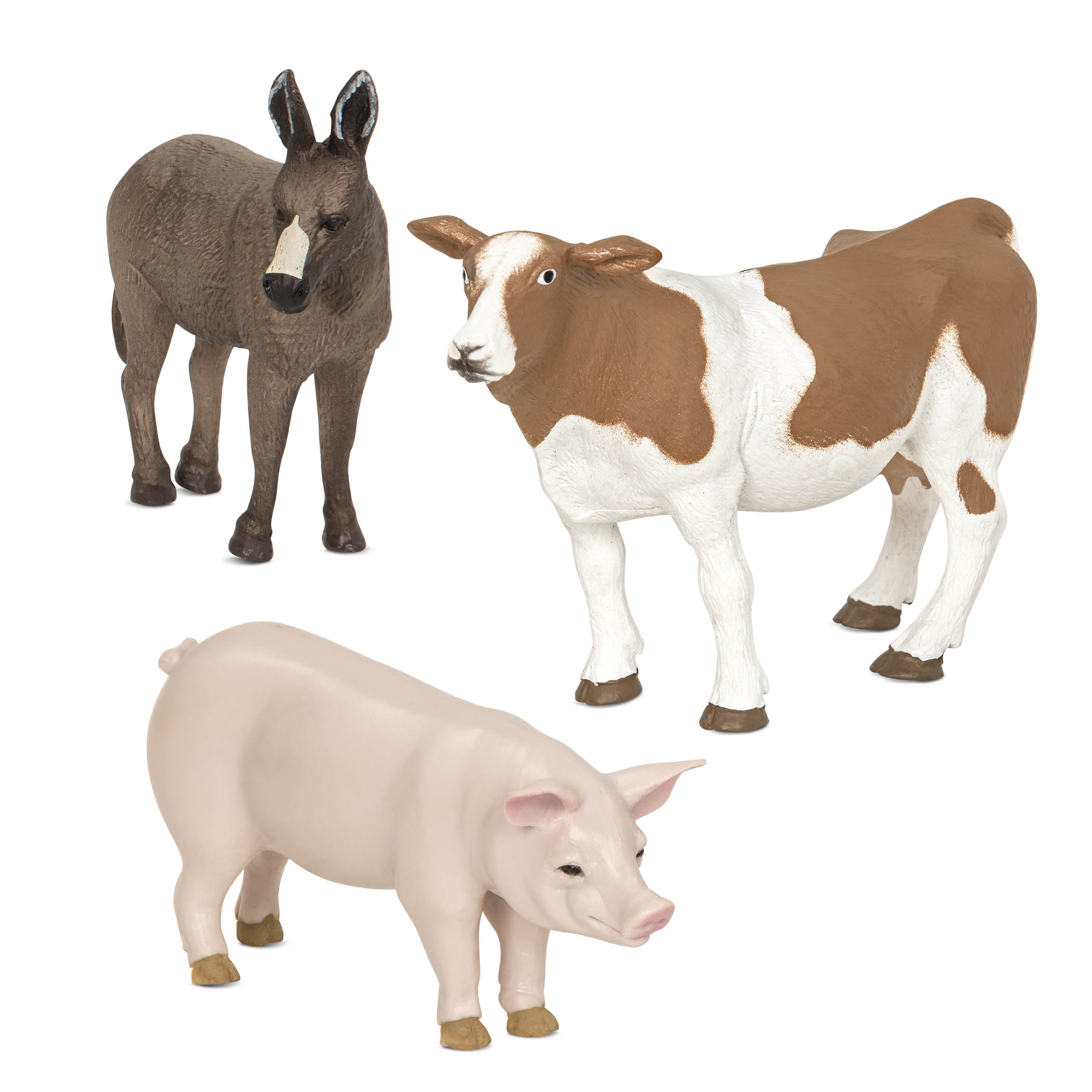 Bauernhof-Tiere Terra  Schwein, Esel, Kuh