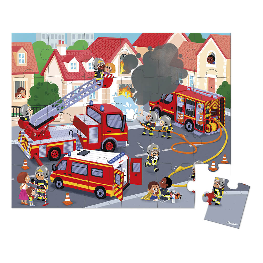 Puzzle Janod Pompieri  - 24 pezzi